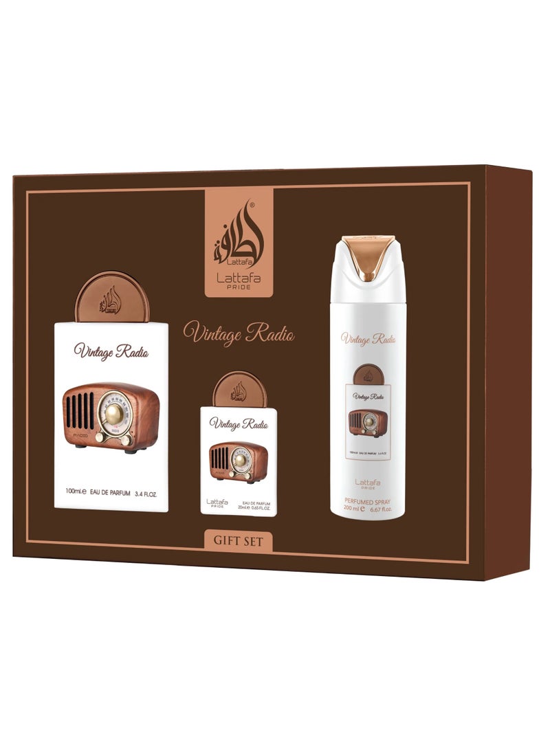 Giftset Vintage Radio -3pc